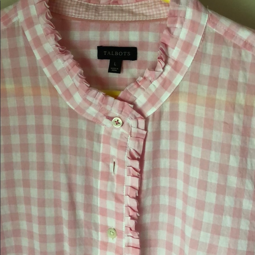 NWOT Talbots Gingham Blouse